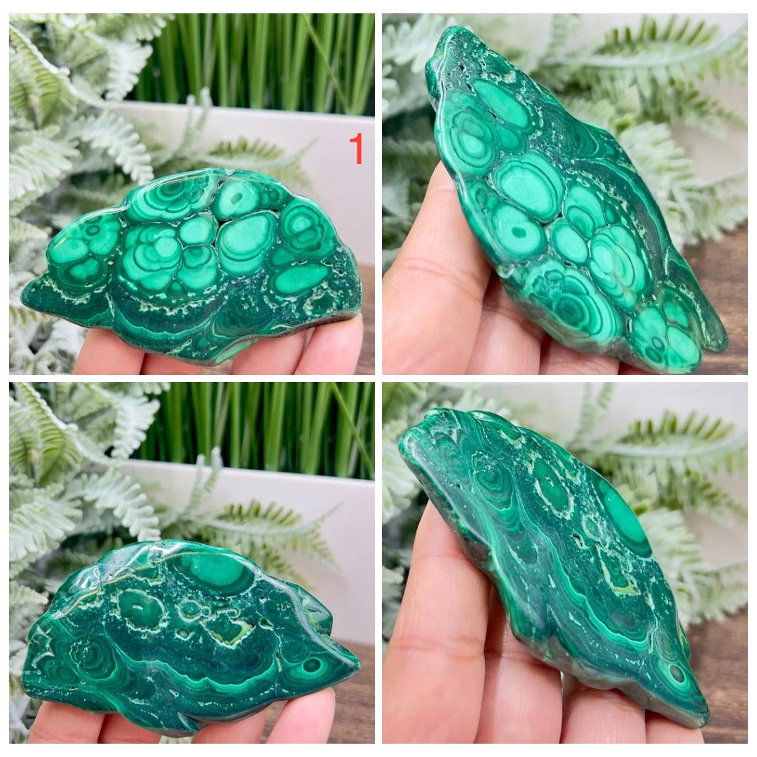 Malachite Slices Natural Specimens Healing Crystal Slabs