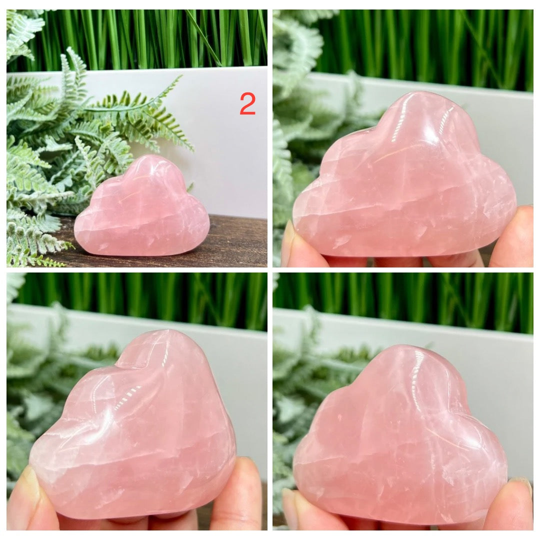 Rose Quartz Clouds Crystal Carvings YOU CHOOSE