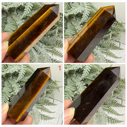 Tigers Eye Points Towers Gemstone Crystal Generators YOU CHOOSE