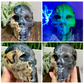 Volcanic Agate Skull UV Reactive Healing Crystal Carving 570g
