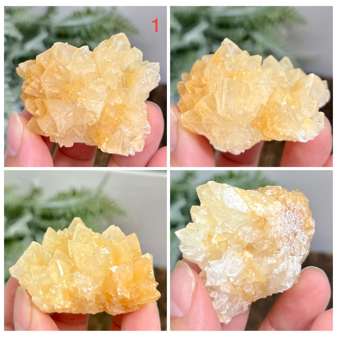 Yellow Calcite Clusters Natual Raw Specimens Crystals YOU CHOOSE