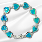 Abalone Shell Heart Shaped Bracelet Wearable Crystals Gemstones 20cm