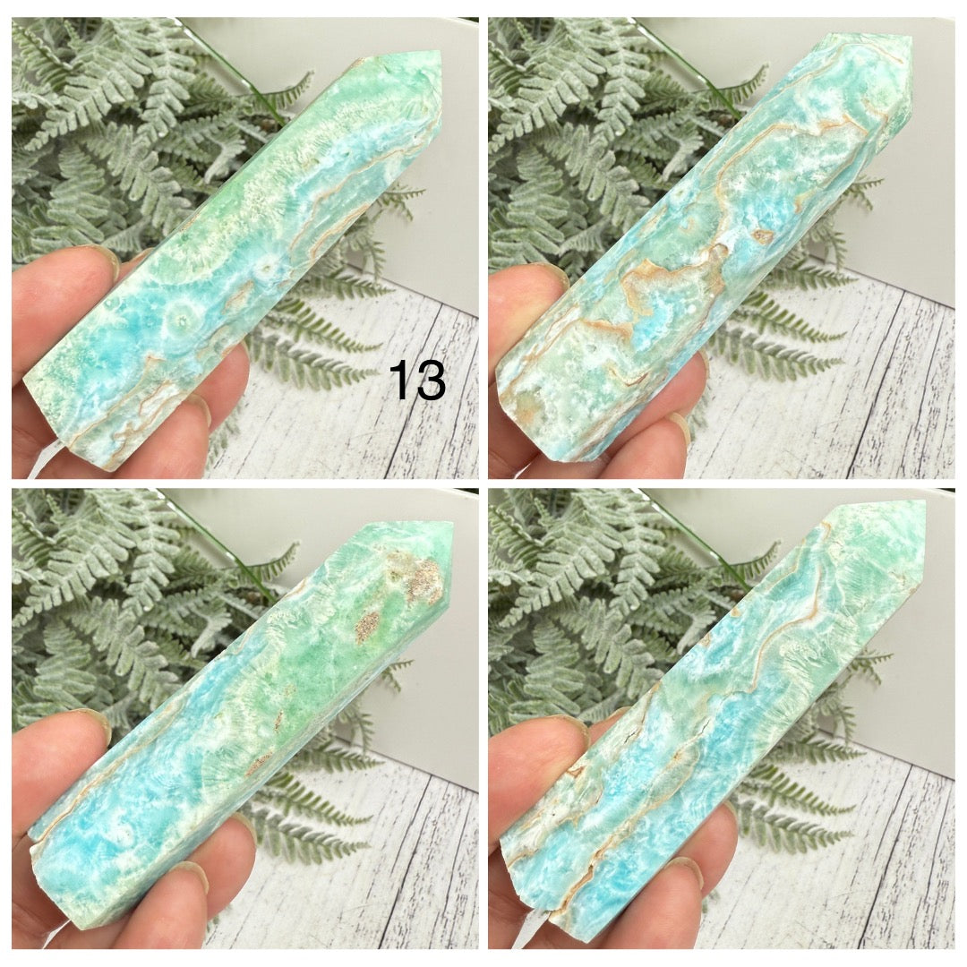 Blue Aragonite Points Towers Crystal Generators You Choose