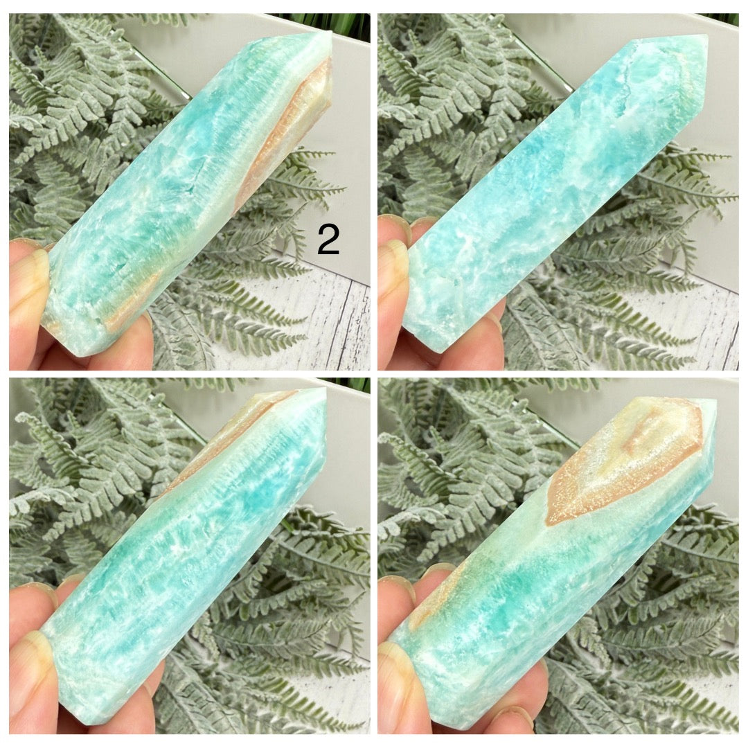 Blue Aragonite Points Towers Crystal Generators You Choose