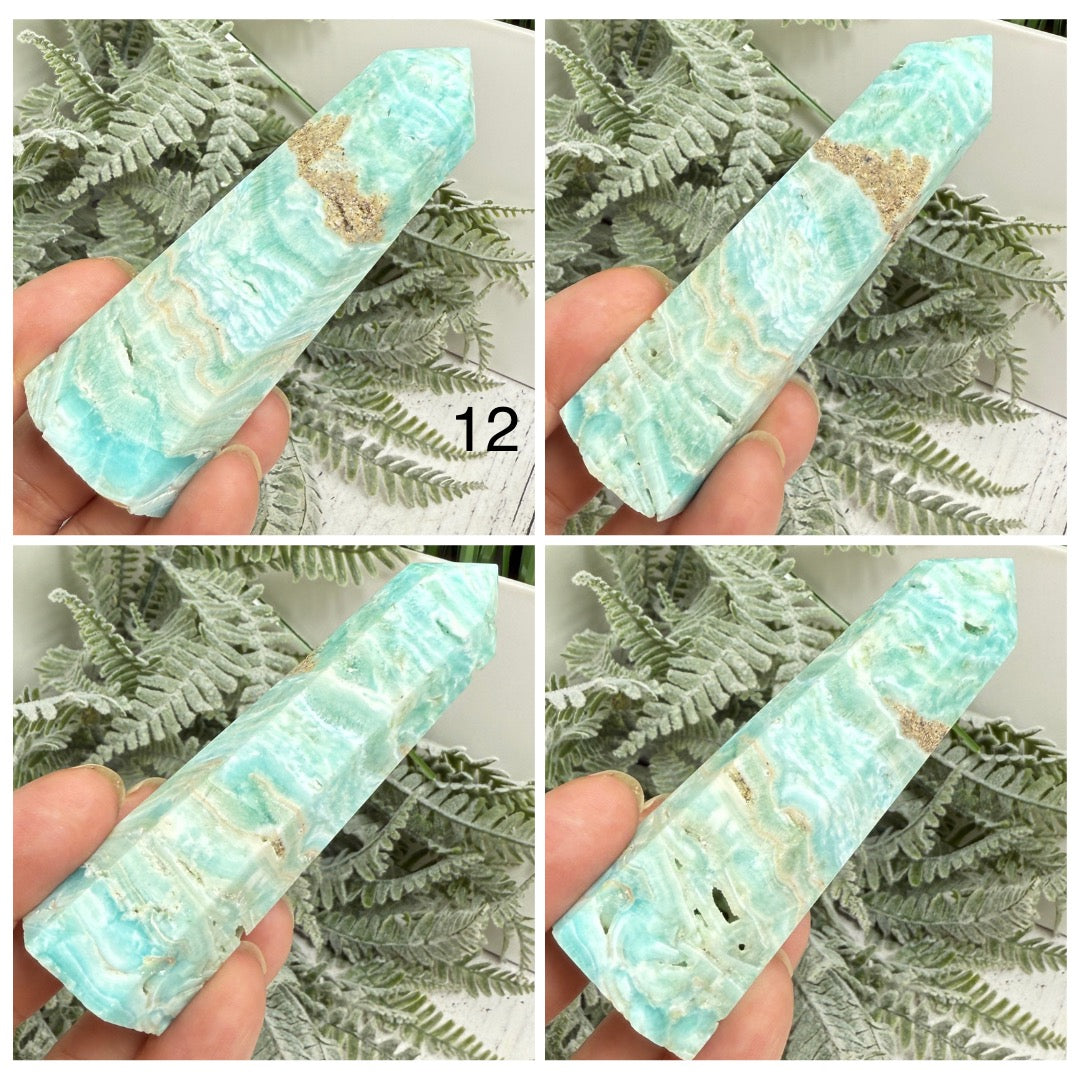 Blue Aragonite Points Towers Crystal Generators You Choose