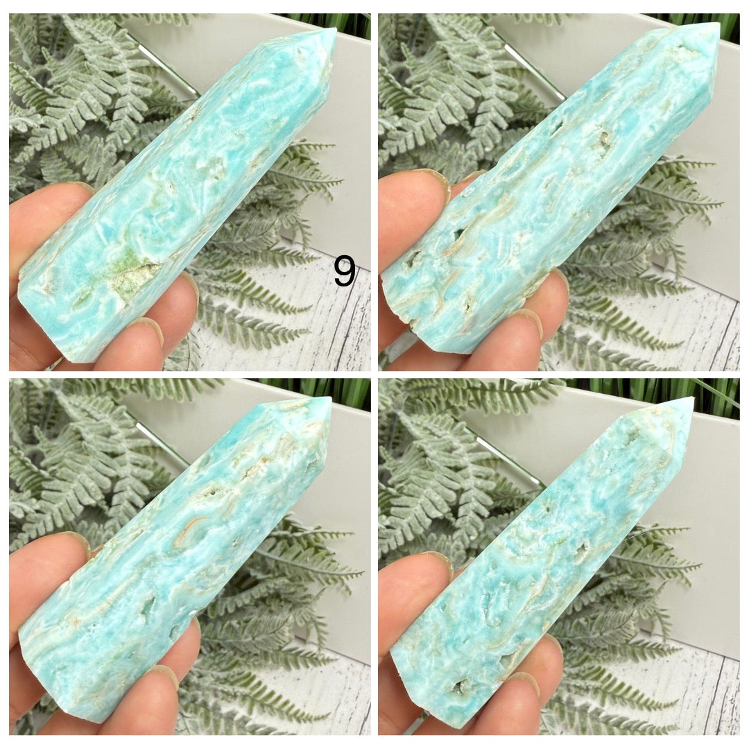 Blue Aragonite Points Towers Crystal Generators You Choose