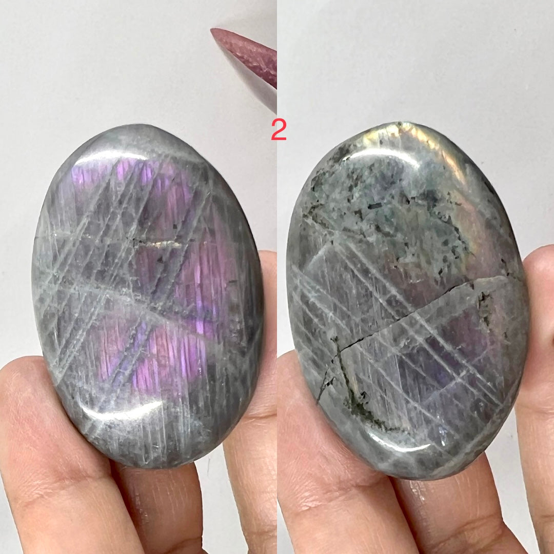 Labradorite Palm Stones Crystal Meditation Worry YOU CHOOSE