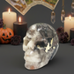Mosaic Chalcedony Quartz Rare Skull Healing Crystal Carving 1037g