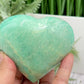 Amazonite Heart Large With Stand Crystal Carving 356g