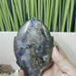 Fire Labradorite Leaf Flashy Crystal Carving 382g