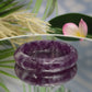 Lepidolite Purple Mica Bangle Wearable Crystal 58mm Diameter