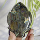 Fire Labradorite Leaf Flashy Crystal Carving 212g