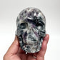 Zebra Fluorite Skull Healing Crystal Skull Carving 985g