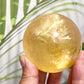Honey Calcite Sphere Healing Crystal Ball 515g 70mm