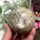 Black Moonstone Sphere Healing Crystal Ball 619g 76mm