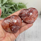Fire Hematoid Quartz Gemstone Hearts Crystal Carvings YOU CHOOSE