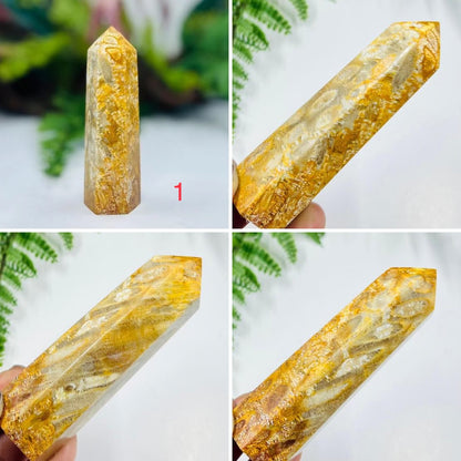 Fossil Coral Jasper Points Towers Crystal Generators YOU CHOOSE