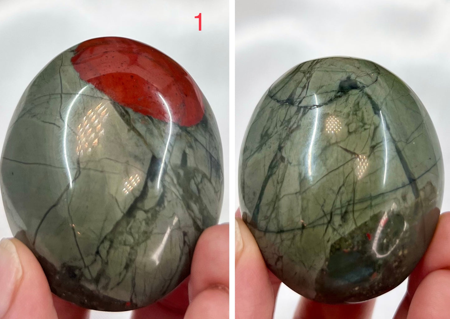 Setonite African Jasper Bloodstone Palm Stone Crystal YOU CHOOSE