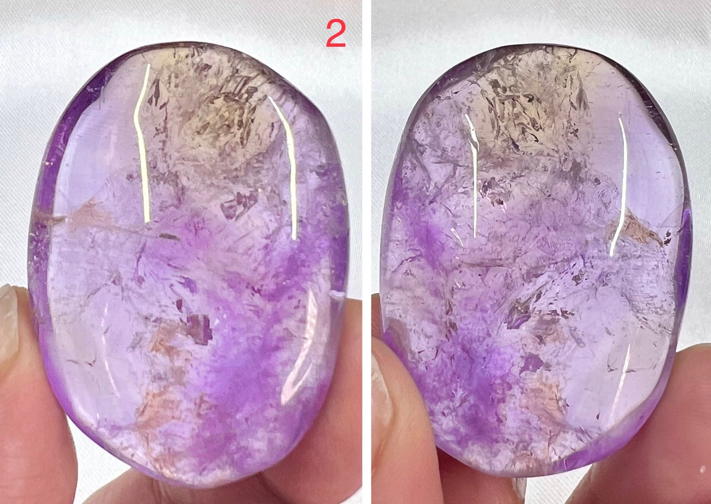 Ametrine Palm Stone Meditation Crystals YOU CHOOSE
