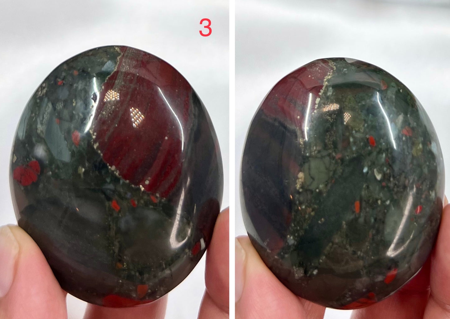 Setonite African Jasper Bloodstone Palm Stone Crystal YOU CHOOSE
