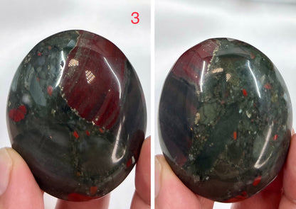 Setonite African Jasper Bloodstone Palm Stone Crystal YOU CHOOSE