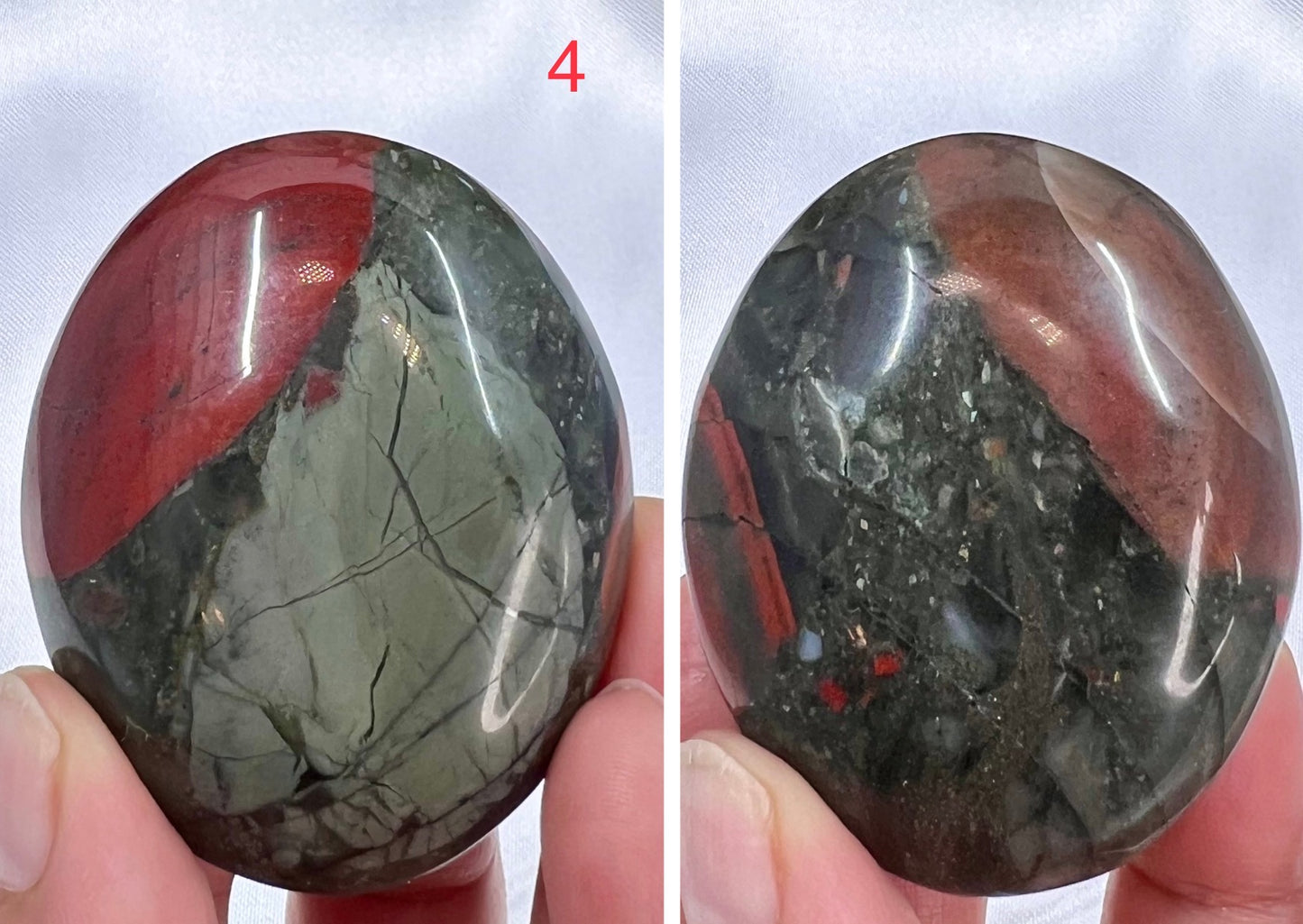 Setonite African Jasper Bloodstone Palm Stone Crystal YOU CHOOSE