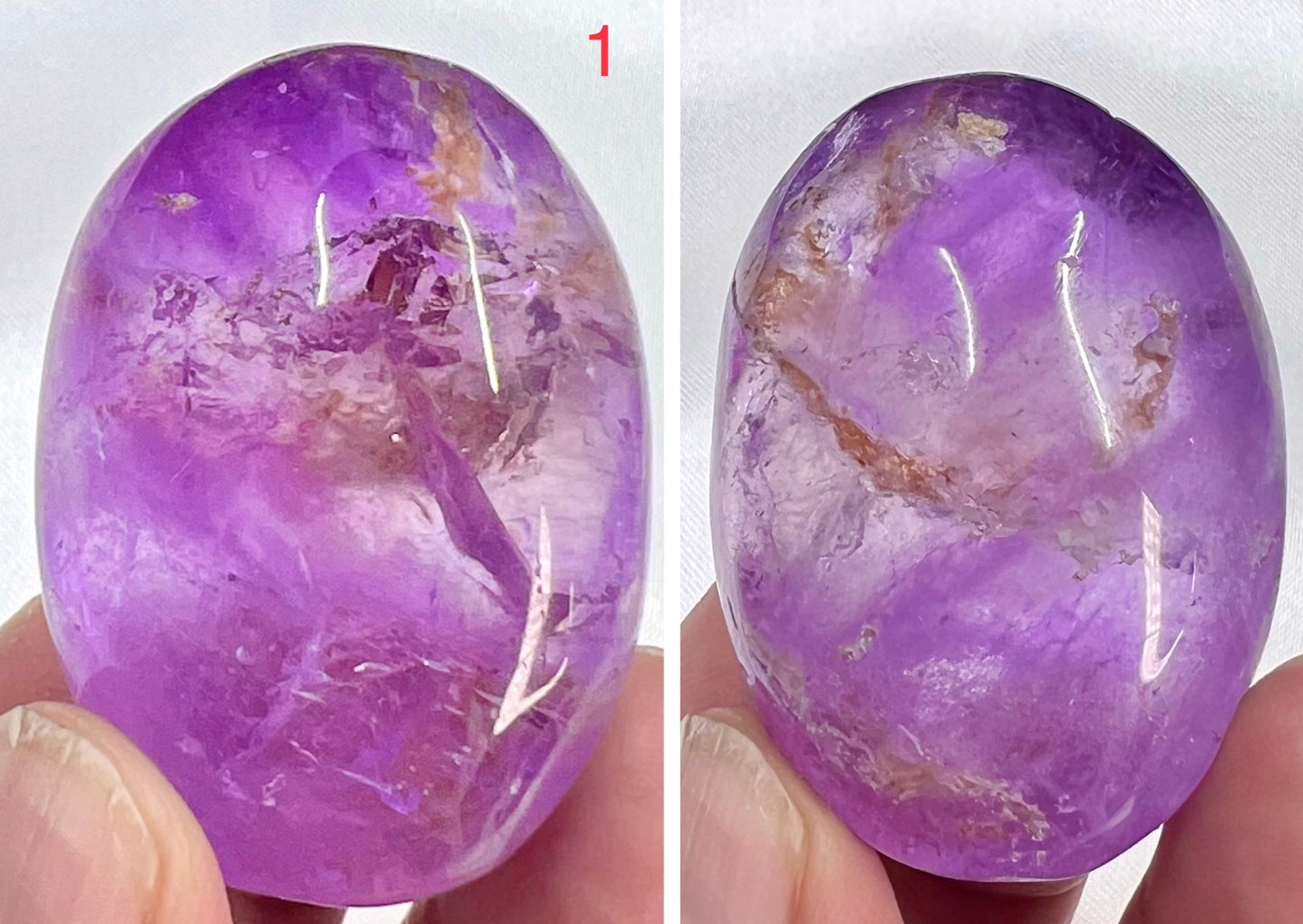 Ametrine Palm Stone Meditation Crystals YOU CHOOSE