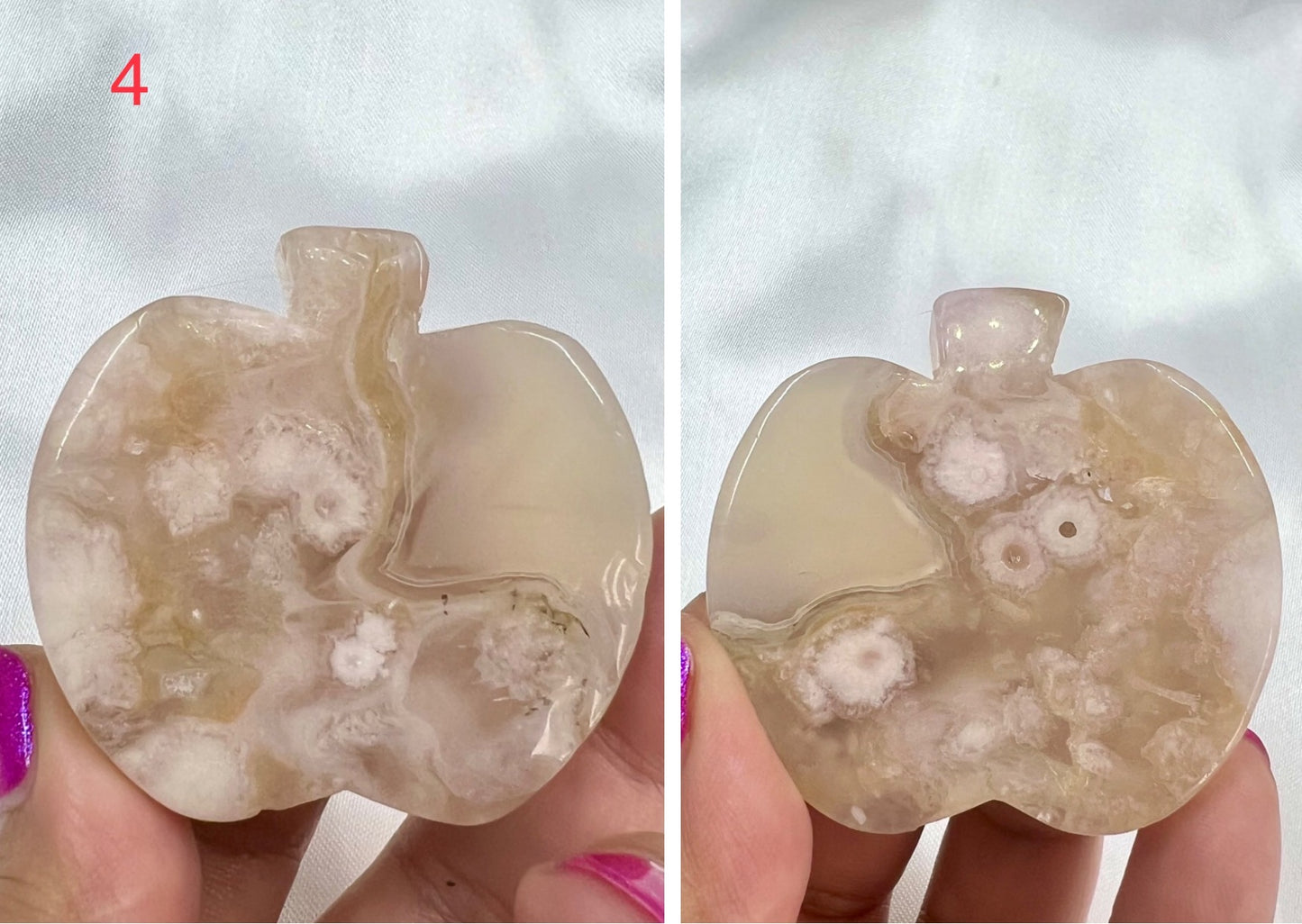 Flower Agate Apples Crystal Carving YOU CHOOSE