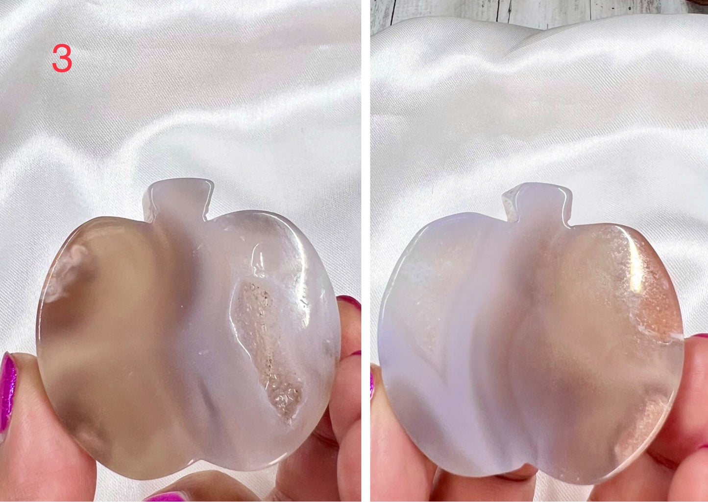 Flower Agate Apples Crystal Carving YOU CHOOSE