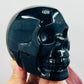 Silver Sheen Obsidian Skull Crystal Skull Carving 713g