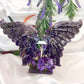 Chevron Dream Amethyst Butterfly Wings with Stand Crystal Carving