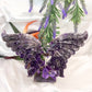 Chevron Dream Amethyst Butterfly Wings with Stand Crystal Carving