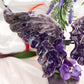 Chevron Dream Amethyst Butterfly Wings with Stand Crystal Carving