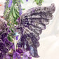 Chevron Dream Amethyst Butterfly Wings with Stand Crystal Carving