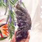 Chevron Dream Amethyst Butterfly Wings with Stand Crystal Carving