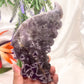 Chevron Dream Amethyst Butterfly Wings with Stand Crystal Carving
