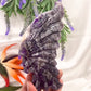 Chevron Dream Amethyst Butterfly Wings with Stand Crystal Carving
