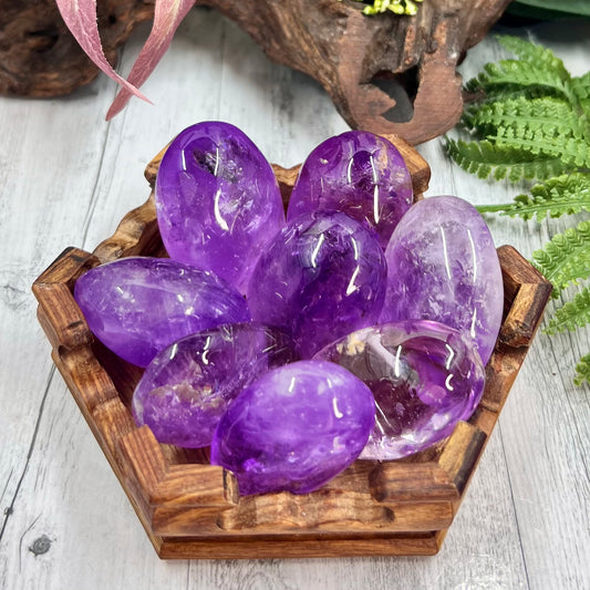Ametrine Palm Stone Meditation Crystals YOU CHOOSE