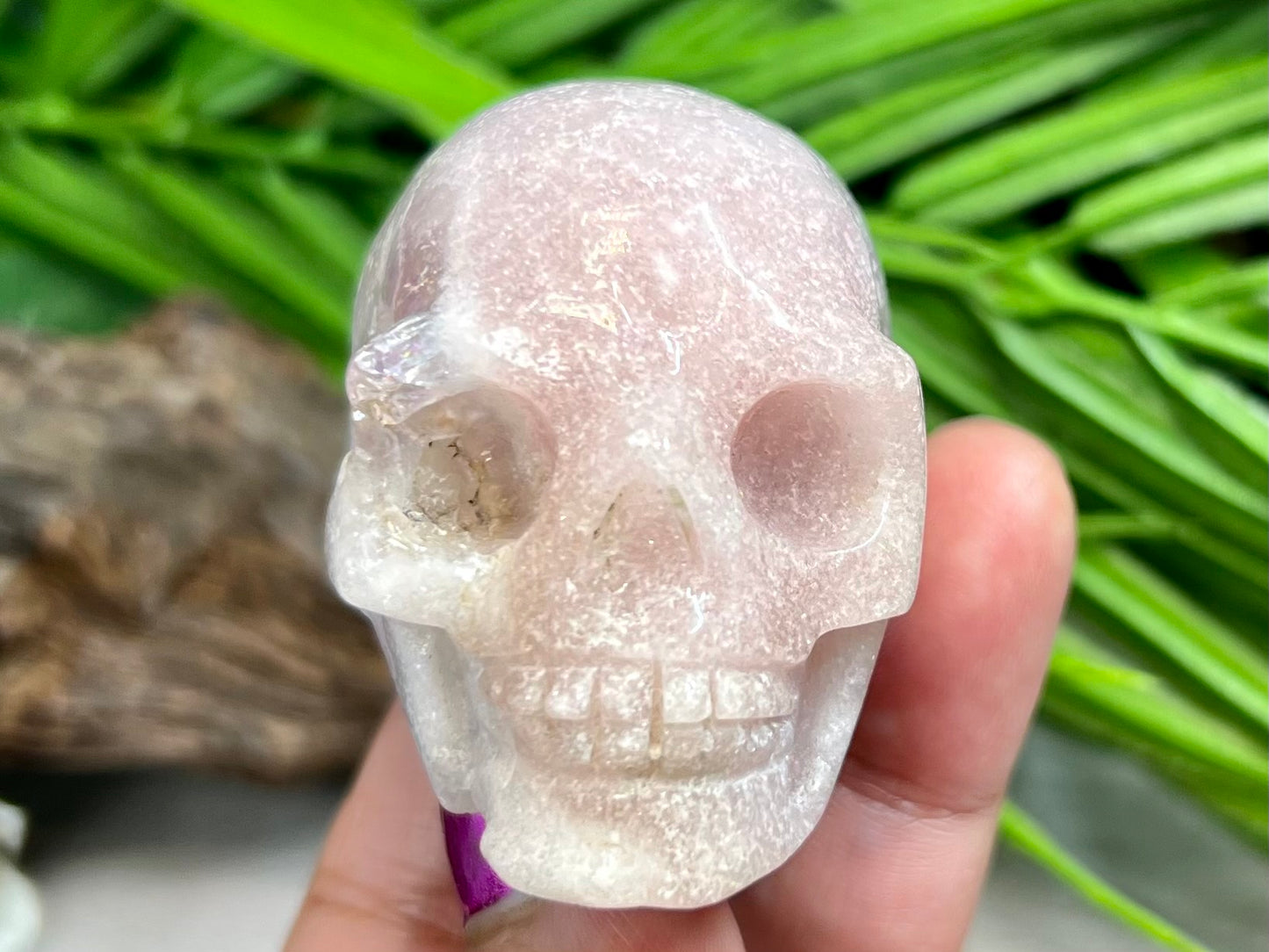 Pink Amethyst Skull Crystal Skull Carving 118g