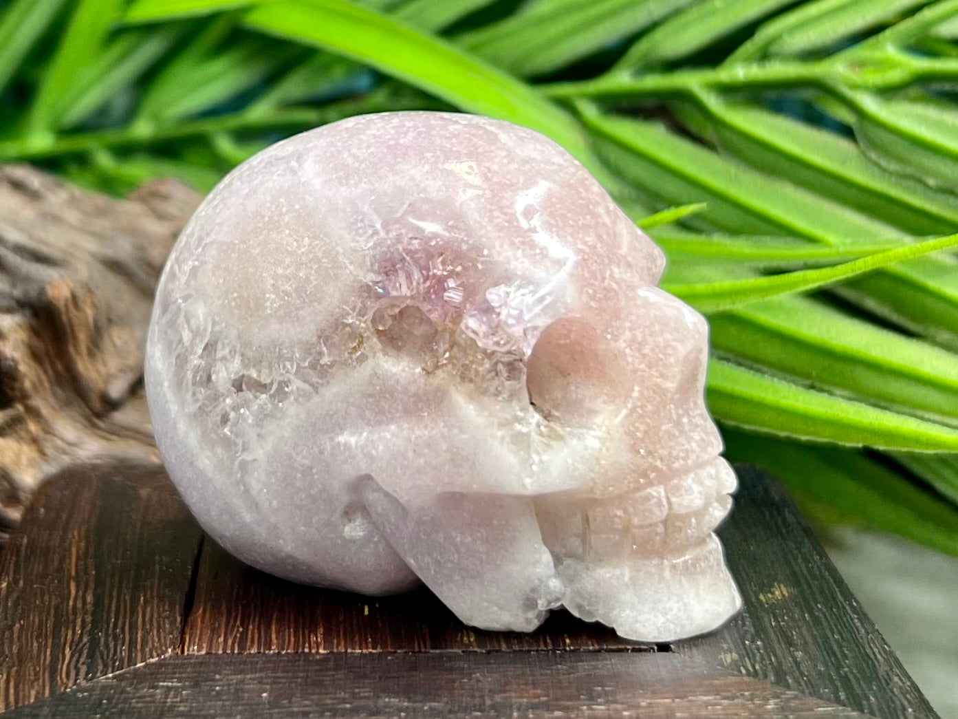 Pink Amethyst Skull Crystal Skull Carving 118g
