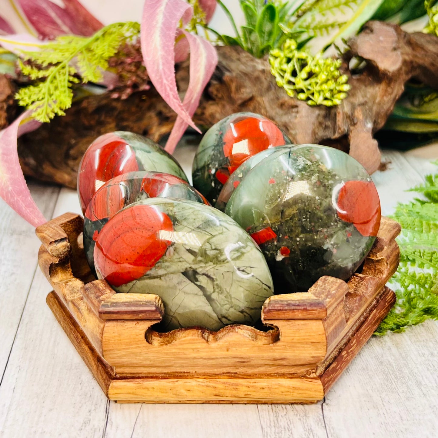 Setonite African Jasper Bloodstone Palm Stone Crystal YOU CHOOSE
