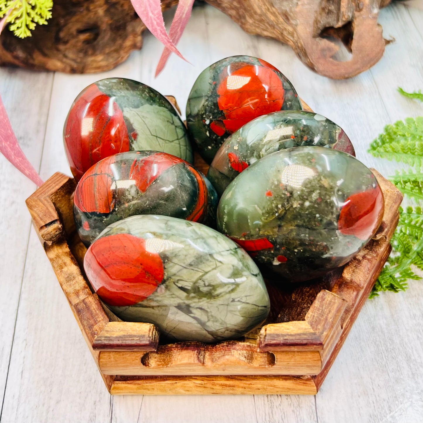 Setonite African Jasper Bloodstone Palm Stone Crystal YOU CHOOSE