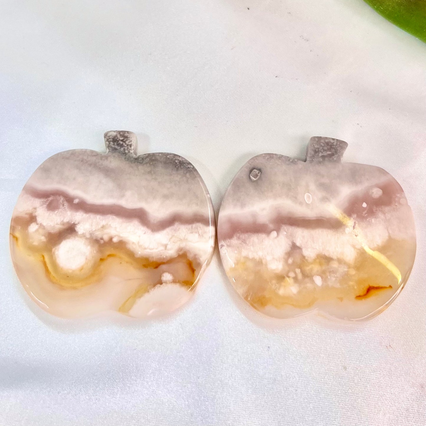 Flower Agate Apples Crystal Carving YOU CHOOSE