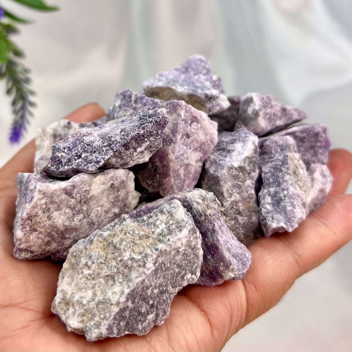 Lepidolite Purple Mica Raw Specimens Natural Crystal 400g