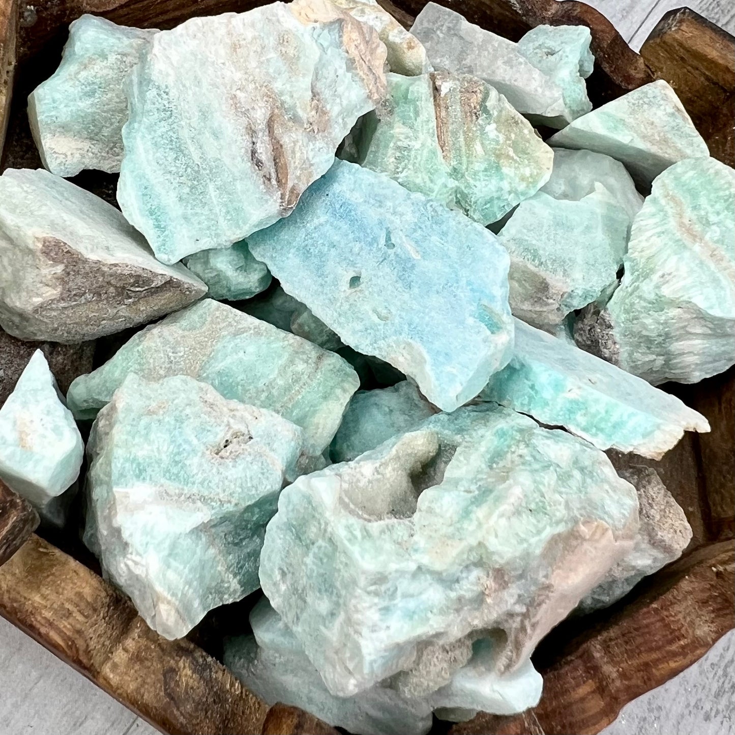 Blue Aragonite Raw Chunks Specimens Natural Crystal 250g
