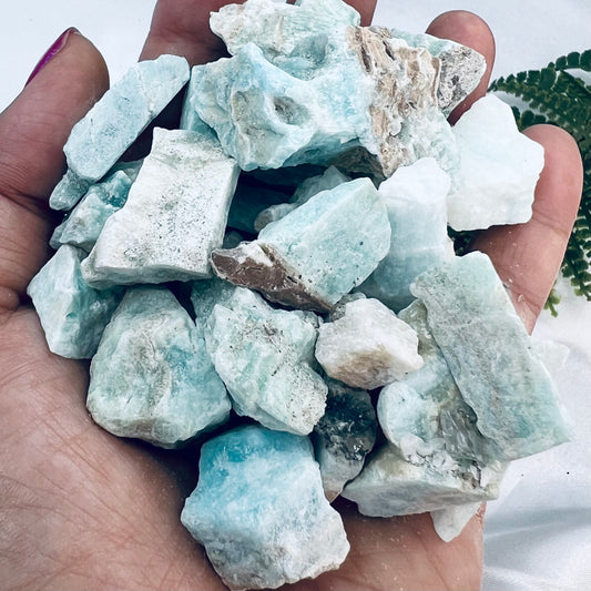 Blue Aragonite Raw Chunks Specimens Natural Crystal 250g