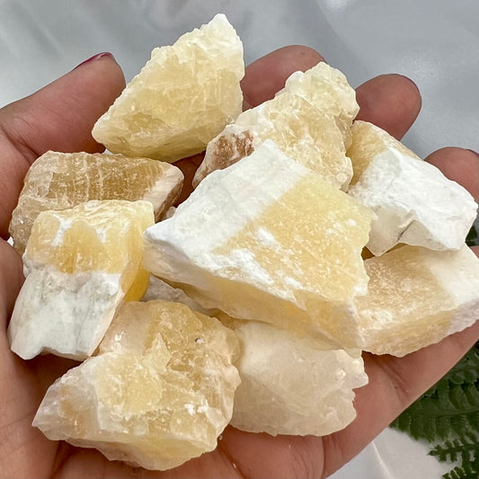 Orange Calcite Raw Chunks Specimens Natural Crystal 250g
