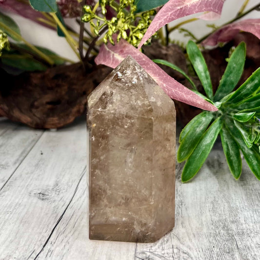 Smoky Quartz Tower Crystal Generator 202g 81mm