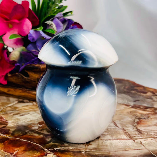 Orca Agate Mushroom Crystal Carving 354g