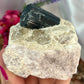 Black Tourmaline in Quartz Specimen Raw Crystal 492g